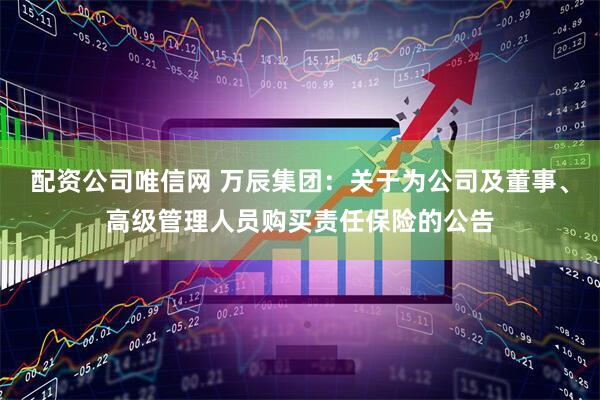 配资公司唯信网 万辰集团：关于为公司及董事、高级管理人员购买责任保险的公告