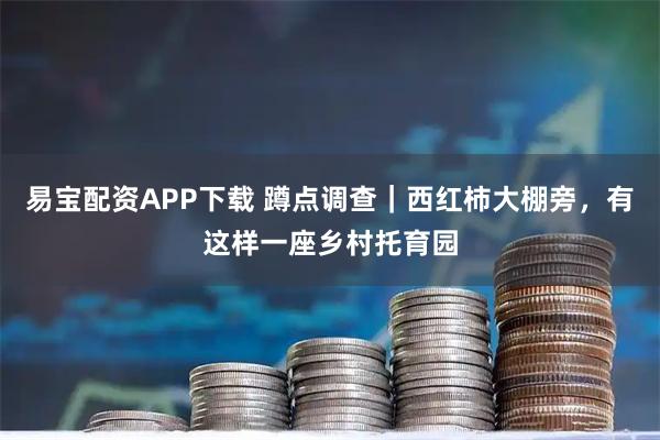 易宝配资APP下载 蹲点调查｜西红柿大棚旁，有这样一座乡村托育园