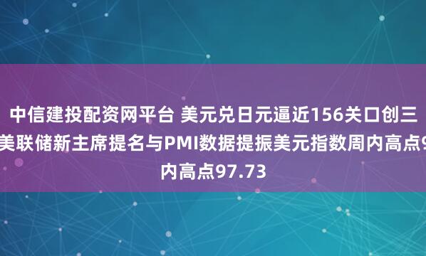 中信建投配资网平台 美元兑日元逼近156关口创三连涨 美联储新主席提名与PMI数据提振美元指数周内高点97.73