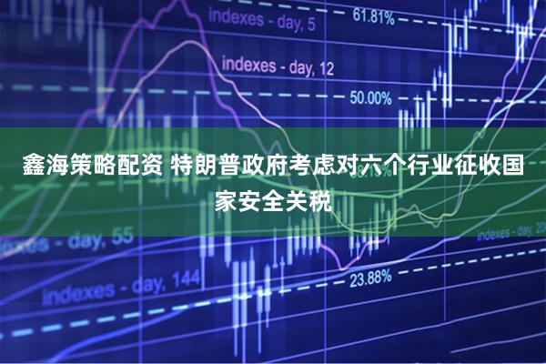 鑫海策略配资 特朗普政府考虑对六个行业征收国家安全关税