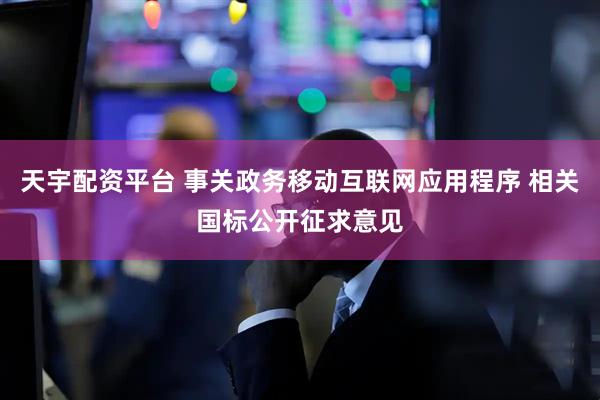 天宇配资平台 事关政务移动互联网应用程序 相关国标公开征求意见